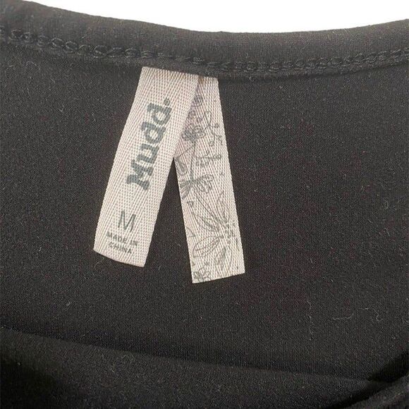 Mudd Woman’s Size Medium Maxi Dress Black Short Sleeve Lightweight Bodycon - Picture 5 of 5